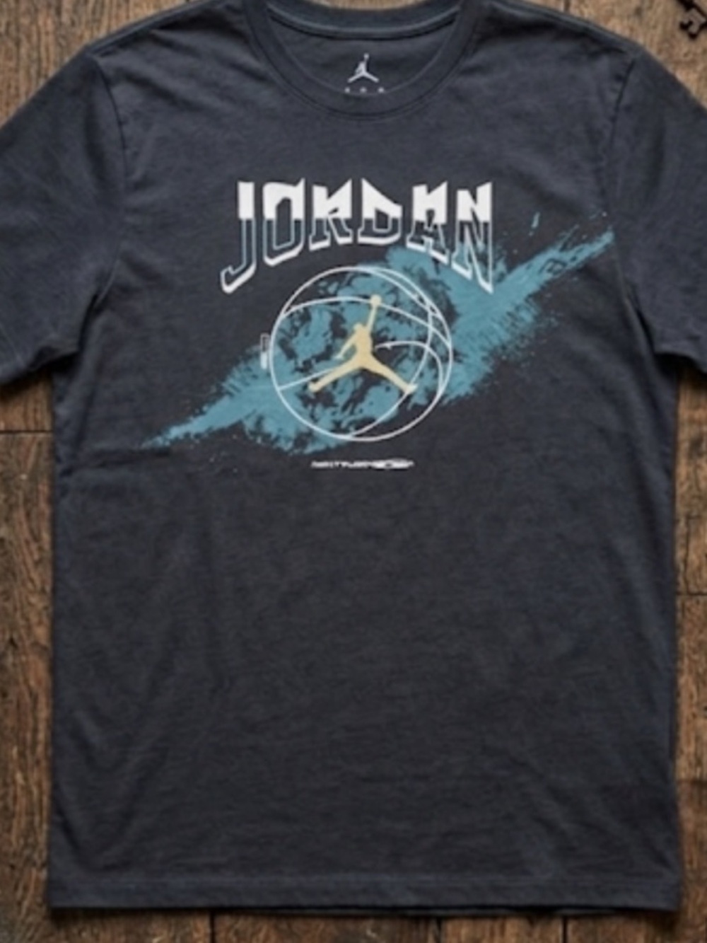 Jordan Basketball Splash T-Shirt Black Blue